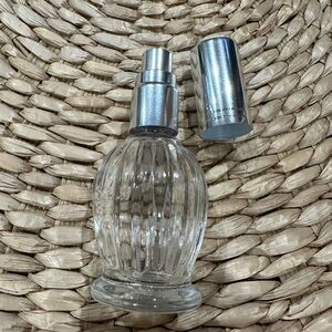 Glass and silver mini perfume bottles brand new still in packaging.